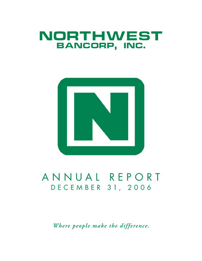 Thumbnail Northwest Bancshares
 Annual Report 2006