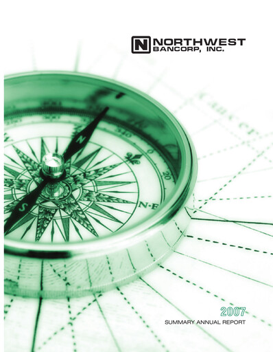 Thumbnail Northwest Bancshares
 Annual Report 2007