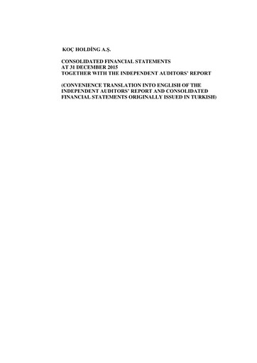 Thumbnail Koç Holding
 Financial Statement 2015