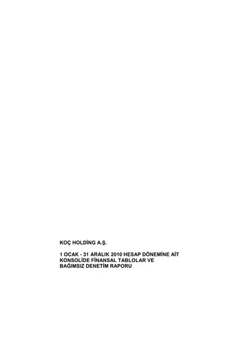 Thumbnail Koç Holding
 Financial Statement 2010