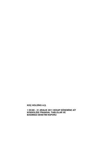 Thumbnail Koç Holding
 Financial Statement 2011
