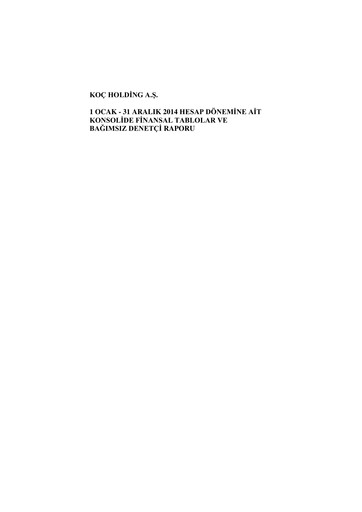Thumbnail Koç Holding
 Financial Statement 2014
