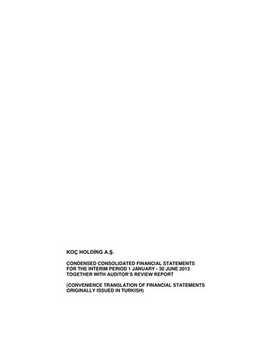 Thumbnail Koç Holding
 Half-year Report 2013-h1