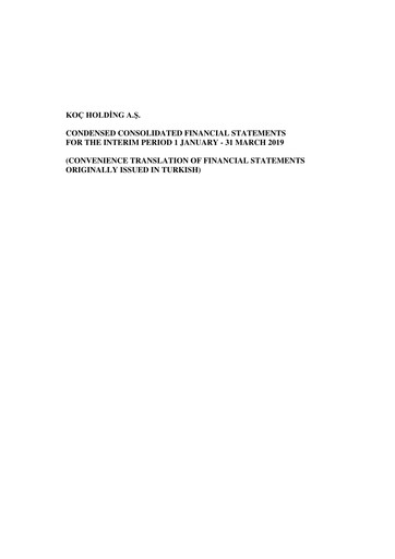 Thumbnail Koç Holding
 Quarterly Report 2019-q1