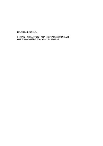 Thumbnail Koç Holding
 Quarterly Report 2024-q1
