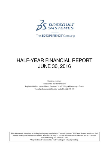Thumbnail Dassault Systèmes Half-year Report 2016-h1