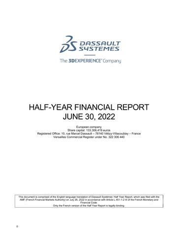 Thumbnail Dassault Systèmes Half-year Report 2022-h1