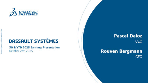 Thumbnail Dassault Systèmes Quarterly Report 2025-q3