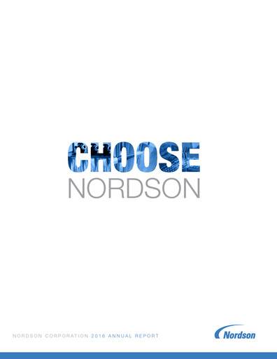 Thumbnail Nordson Annual Report 2016