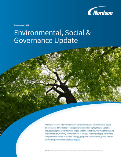 Thumbnail Nordson ESG Report 2024