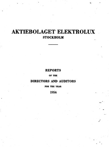 Thumbnail Electrolux Annual Report 1954