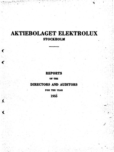 Thumbnail Electrolux Annual Report 1955