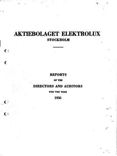 Thumbnail Electrolux Annual Report 1956