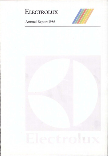 Thumbnail Electrolux Annual Report 1986