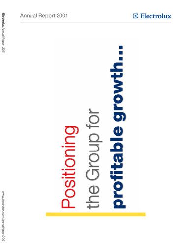 Thumbnail Electrolux Annual Report 2001