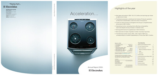 Thumbnail Electrolux Annual Report 2005