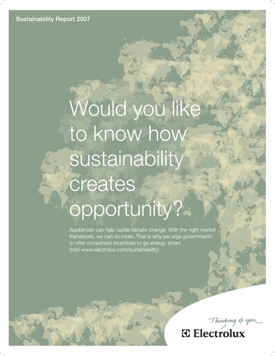 Thumbnail Electrolux Sustainability Report 2007