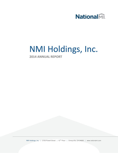 Thumbnail NMI Holdings
 Annual Report 2014