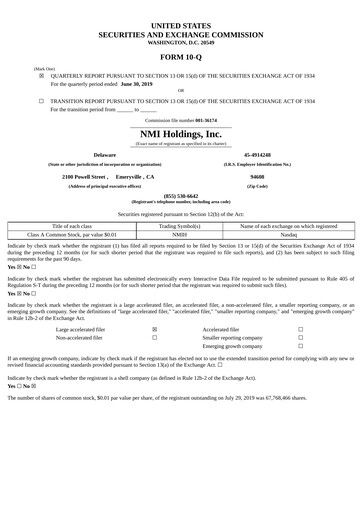 Thumbnail NMI Holdings
 Quarterly Report 2019-q2