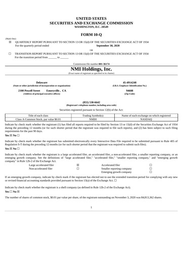 Thumbnail NMI Holdings
 Quarterly Report 2020-q3