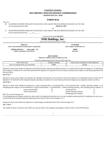 Thumbnail NMI Holdings
 Quarterly Report 2023-q1