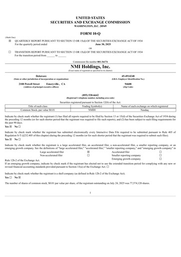 Thumbnail NMI Holdings
 Quarterly Report 2025-q2