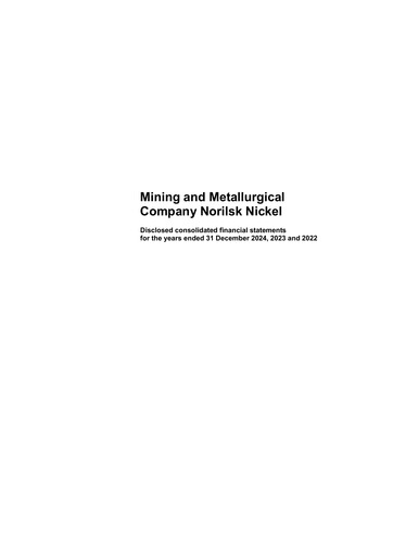 Thumbnail Nornickel Financial Statement 2024