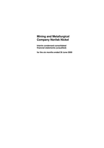 Thumbnail Nornickel Half-year Report 2009-h1