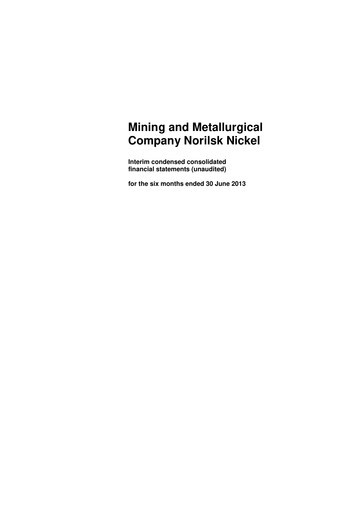 Thumbnail Nornickel Half-year Report 2013-h1