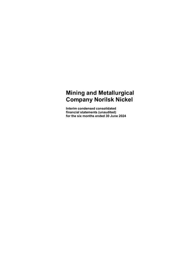 Thumbnail Nornickel Half-year Report 2024-h1