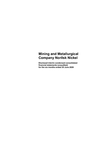 Thumbnail Nornickel Half-year Report 2026-h1