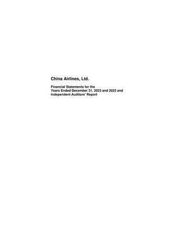 Thumbnail China Airlines Financial Statement 2023