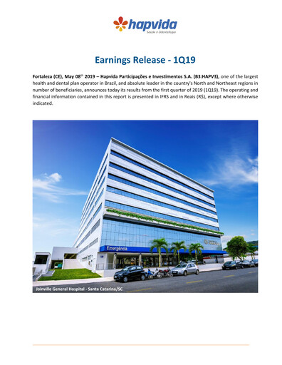 Miniature Hapvida Rapport trimestriel 2019-q1
