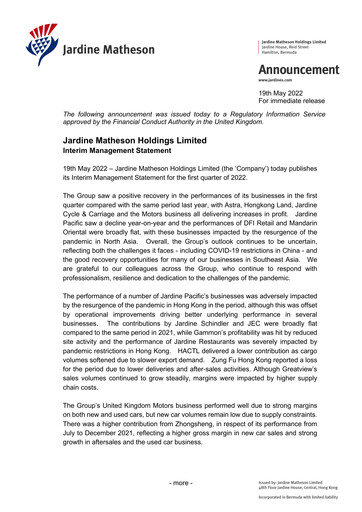 Vorschaubild Jardine Matheson Quartalsbericht 2022-q1