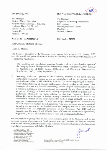 Thumbnail Asahi India Glass Quarterly Report 2025-q3