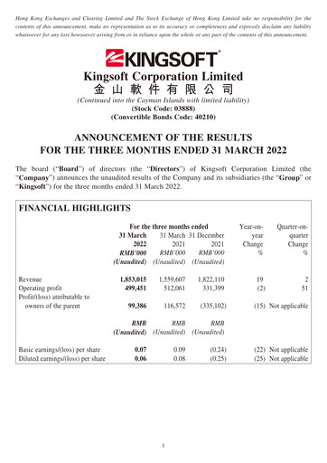Thumbnail Kingsoft Quarterly Report 2022-q1
