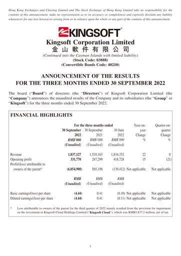 Thumbnail Kingsoft Quarterly Report 2022-q3