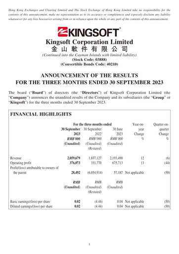 Thumbnail Kingsoft Quarterly Report 2023-q3