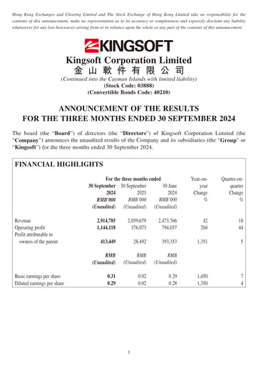 Thumbnail Kingsoft Quarterly Report 2024-q3