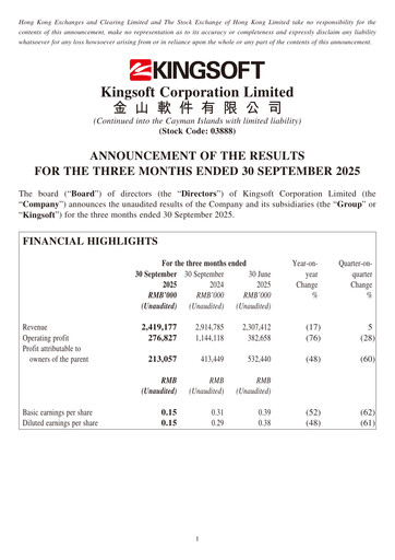 Thumbnail Kingsoft Quarterly Report 2025-q3