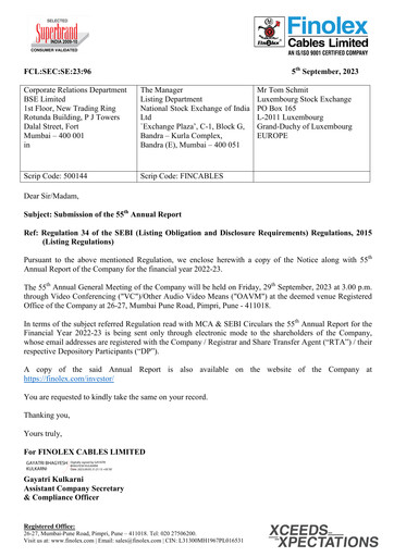 Thumbnail Finolex Cables
 Annual Report 2022-2023