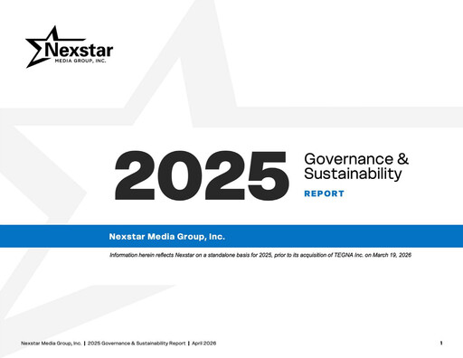 Thumbnail Nexstar Media Group
 Sustainability Report 2025