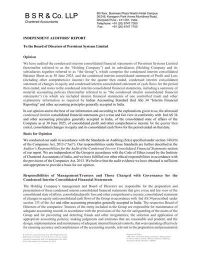 Thumbnail Persistent Systems
 Quarterly Report 2026-q1