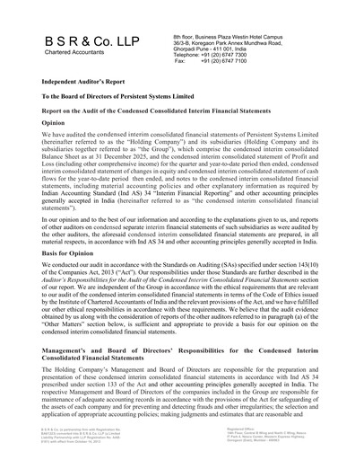 Thumbnail Persistent Systems
 Quarterly Report 2026-q3