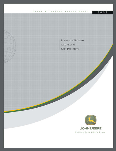Thumbnail Deere & Company (John Deere) Annual Report 2002