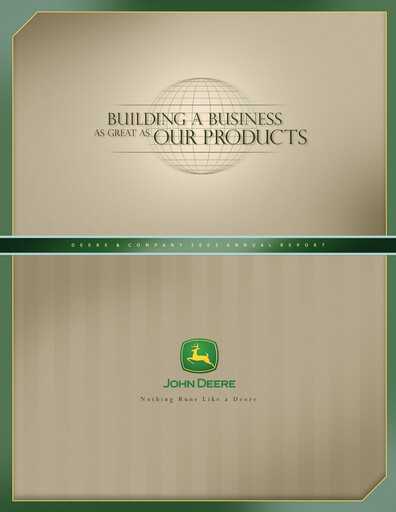 Thumbnail Deere & Company (John Deere) Annual Report 2003