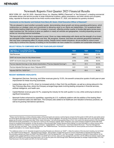 Thumbnail Newmark Quarterly Report 2025-q1