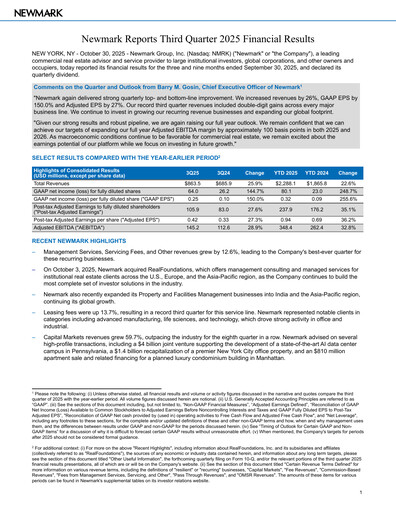 Thumbnail Newmark Quarterly Report 2025-q3