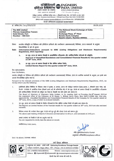 Thumbnail Engineers India
 Quarterly Report 2019-q1