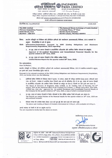 Thumbnail Engineers India
 Quarterly Report 2020-q1